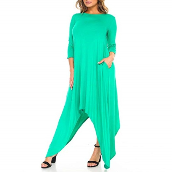 Isaac Liev Dresses & Skirts - Green Shark Bite Dress size 2X NEW by Isaac Liev